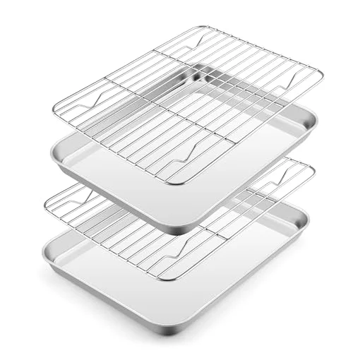 World-Class Small Baking Sheet with Wire Rack 2 Count Eco-Friendly