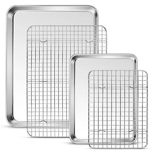 High-Performance 16 10.4 Inch Cookie Baking Sheet Pan with Wire Rack Organic