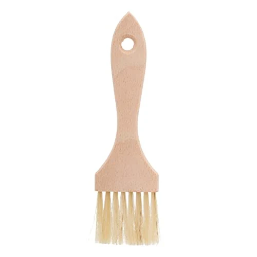 Superior Natural Horsehair Flat Pastry Brush with Untreated Beechwood Handle Expertly Made