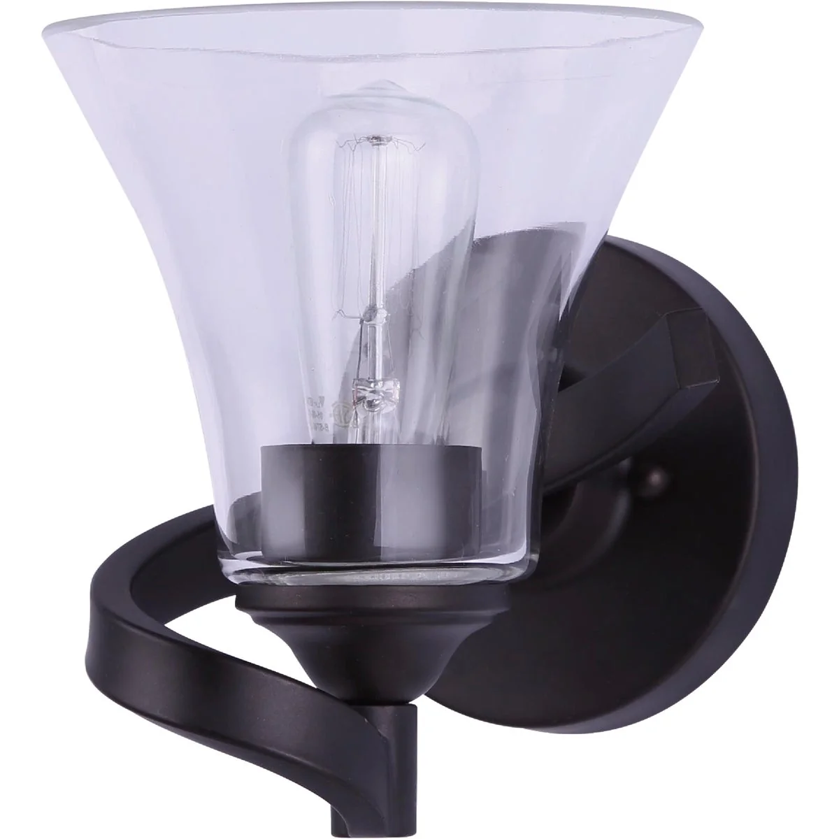 Natural Home Impressions 1-Bulb Oil Rubbed Bronze Vanity Light Fixture with Easy Connect High-End