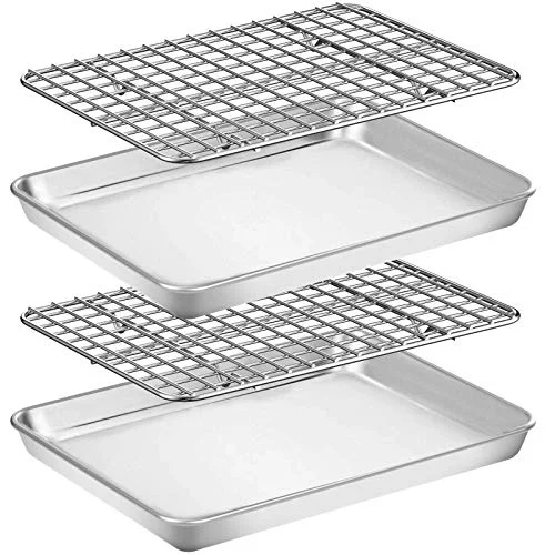 Smart Baking Sheet with Rack Set 2 Pans 2 Racks Enhanced