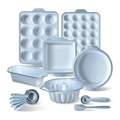 Sophisticated 17 Pc. Silicone Baking Pan Set 17 Count Recyclable