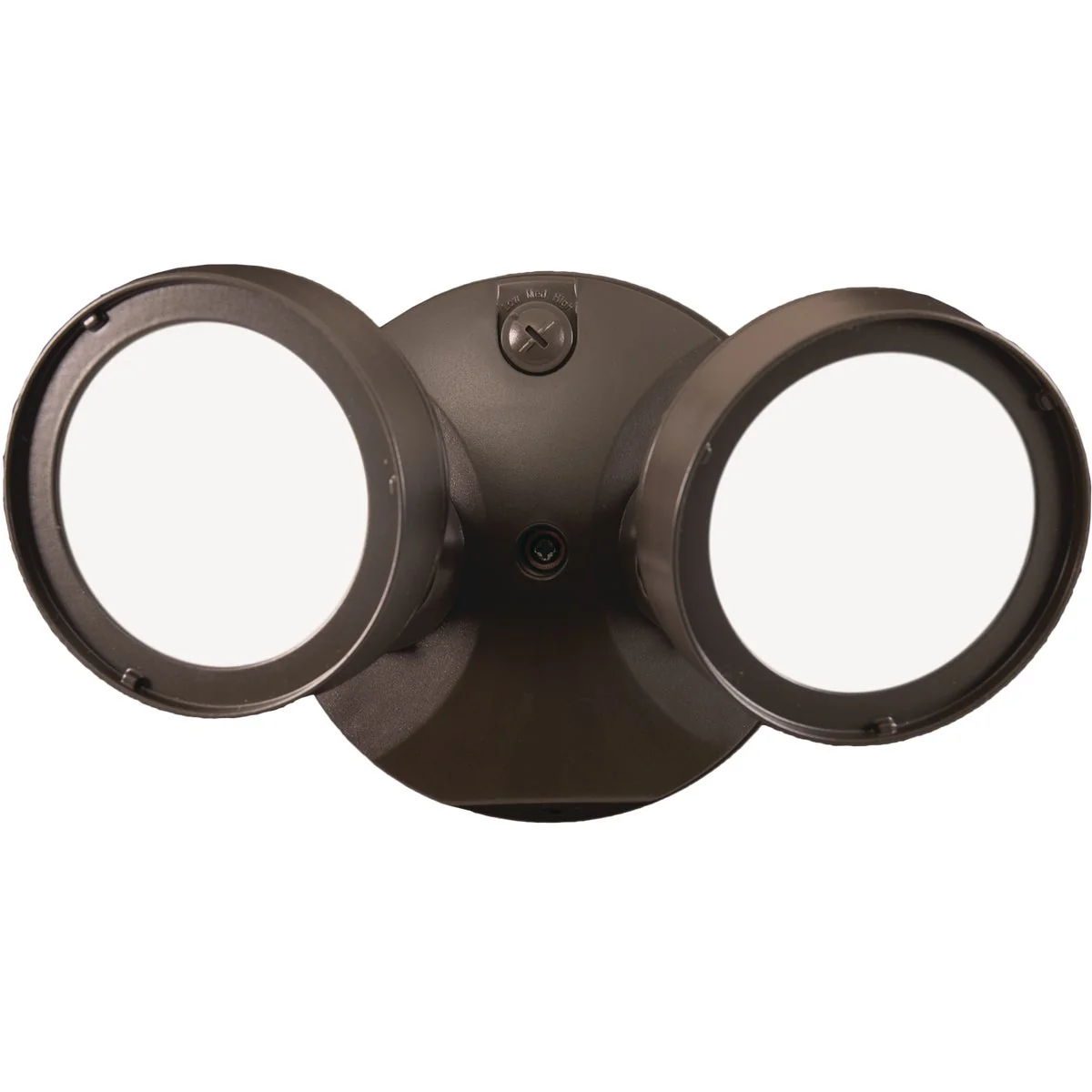 Versatile Halo Lumen Selectable Bronze Twin Head LED Floodlight Fixture Solid