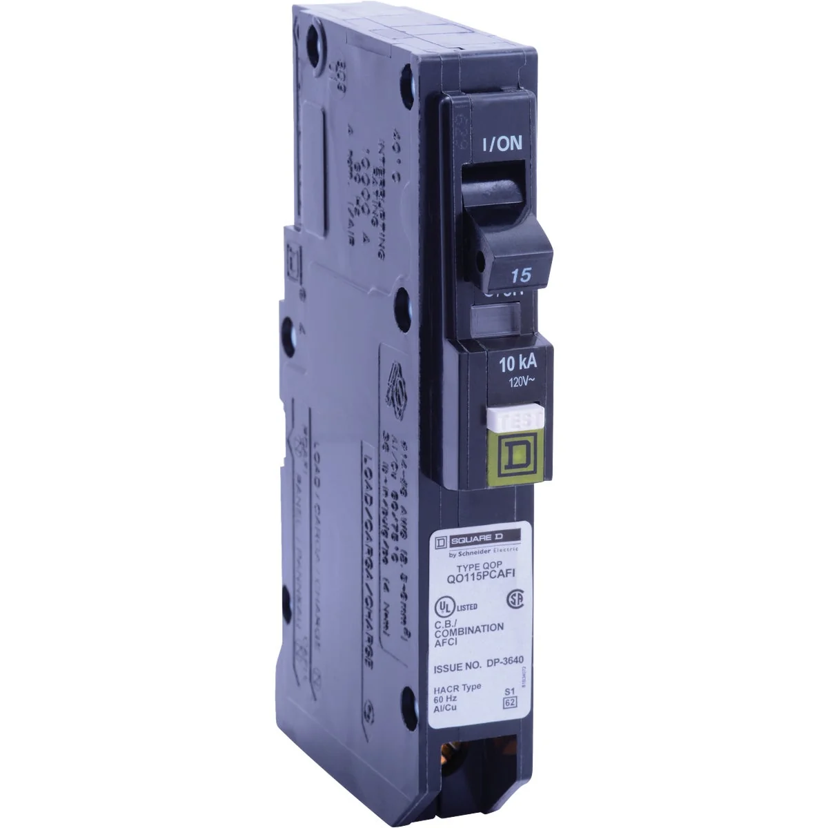 Trendy Square D QO 15A Single-Pole CAFCI Mini Dual Function Circuit Breaker Organic