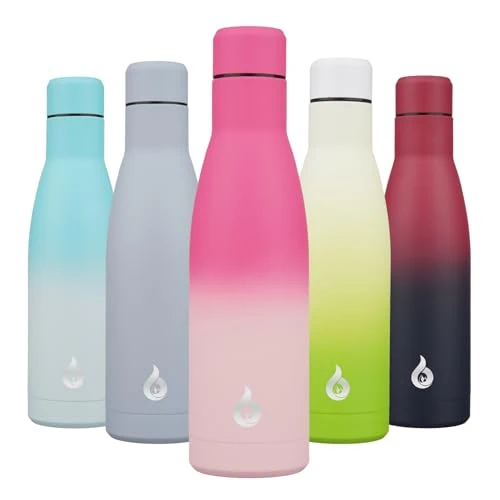 Minimalist 17 oz Insulated Thermal Metal Water Bottle Unique