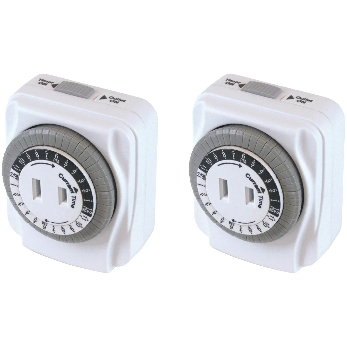 Soft Prime 125V 24 Hr. Indoor Timer 2-Pack Natural