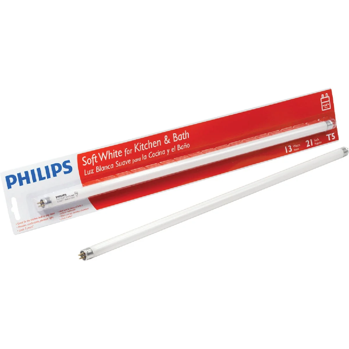Excellent Philips 13W 21 In. Bright White T5 Miniature Bi-Pin Fluorescent Tube Light Bulb First-Class