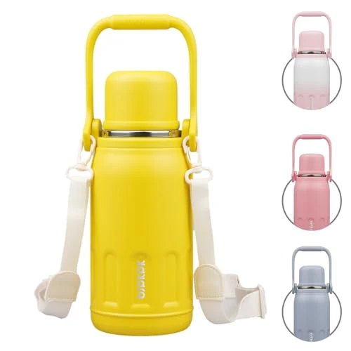 Elegant Stainless Steel Insulated Bottle with Handle Strap Specialty