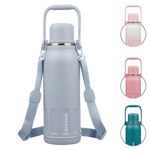 Exceptional Stainless Steel Insulated Bottle with Handle Strap Optimized