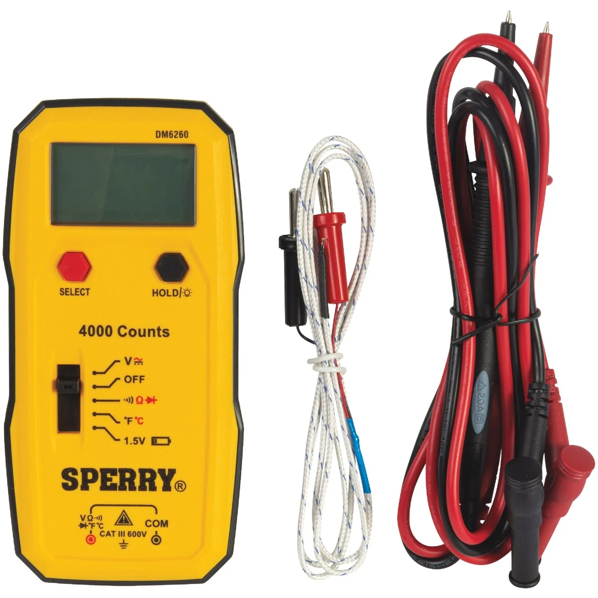 User-Friendly Sperry 7-Function 600V Digital Multimeter Relaxed