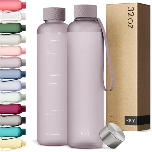Unique Slim Water Bottle 32oz Tritan Trendy