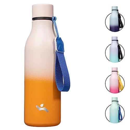 Fast 18 oz Insulated Stainless Steel Metal Water Bottle with Strap Effective