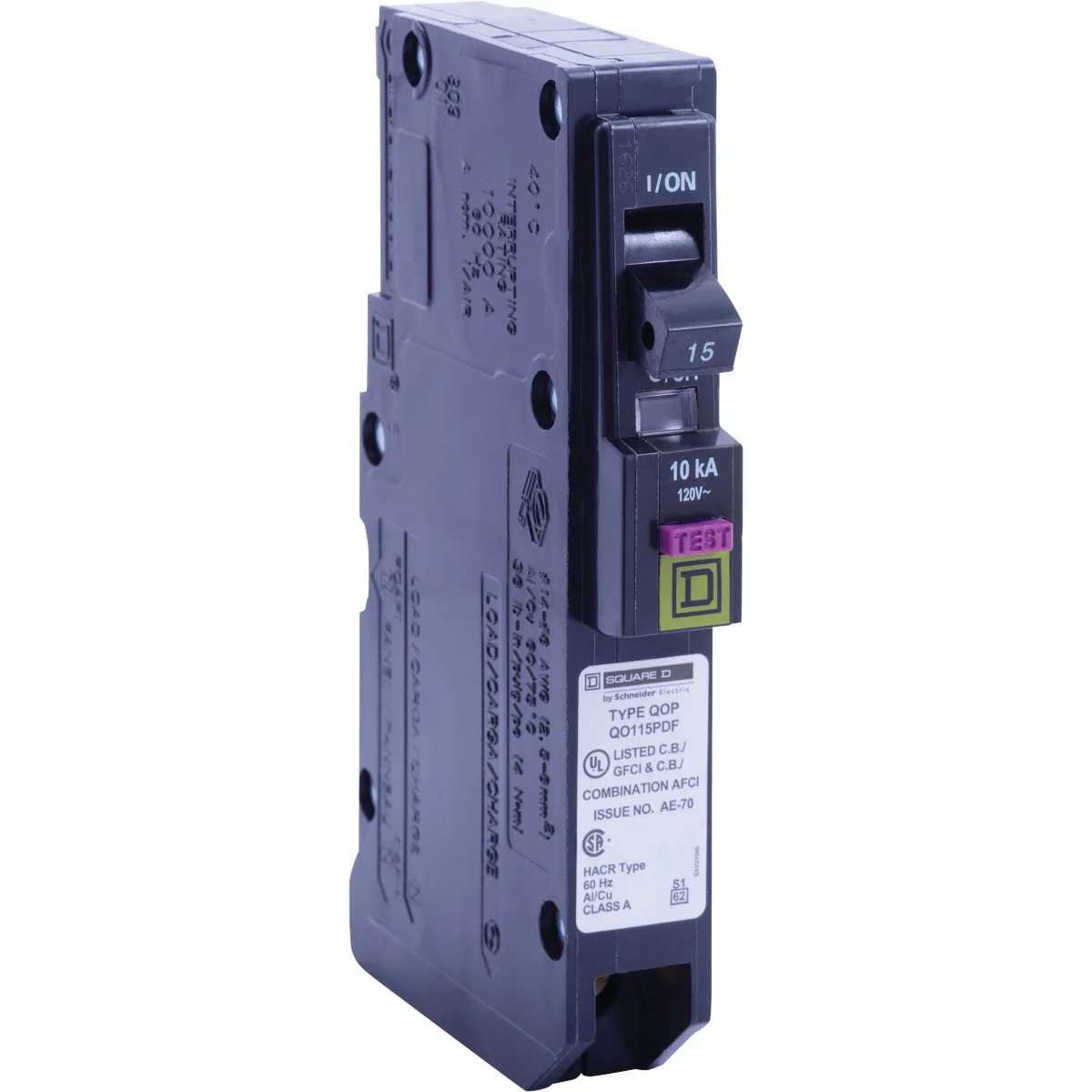 Artisan Square D QO 15A Single-Pole Dual Function Circuit Breaker Specialty
