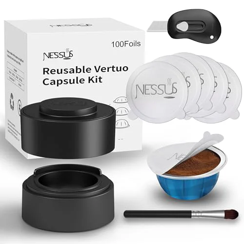 Authentic Reusable Pod Kit for Nespresso Pods Vertuo 100 Count Green