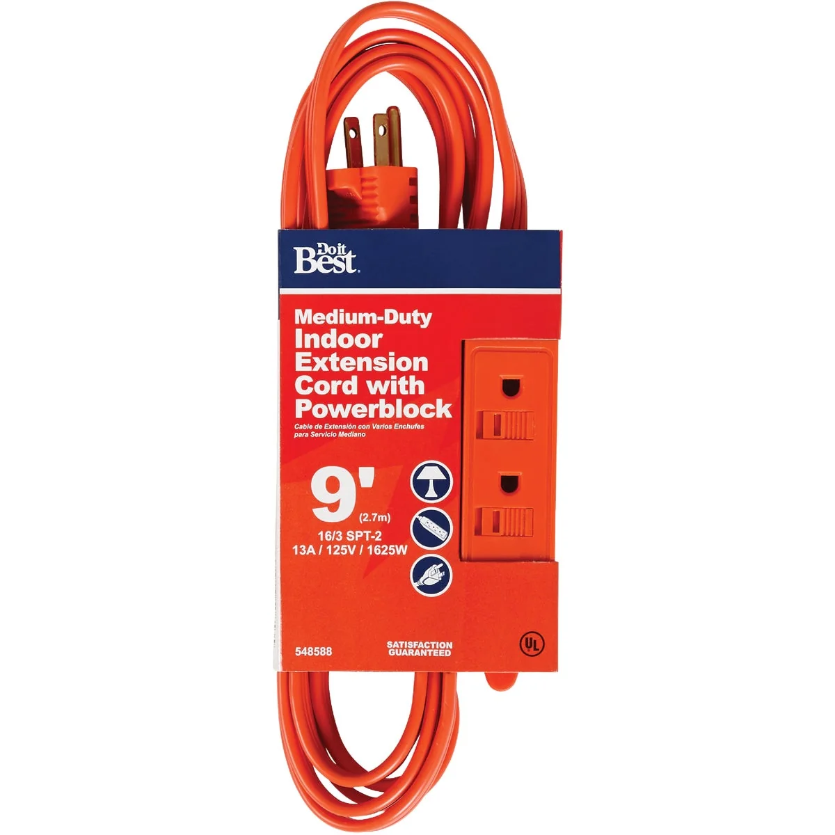 Fine Crafted Do it 9 Ft. 16 3 Triple Tap Extension Cord Pure