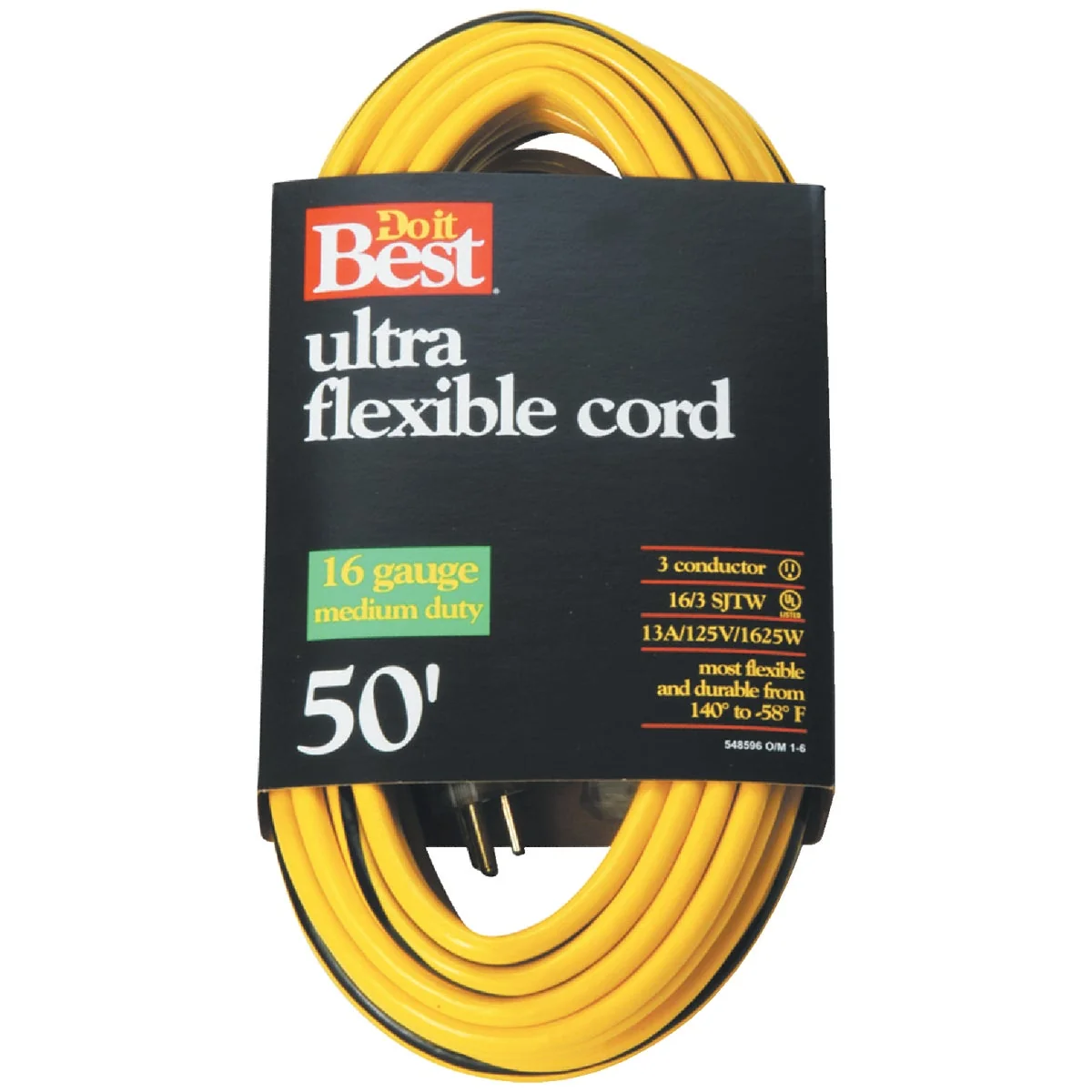 Pure Do it 50 Ft. 16 3 Medium-Duty Extension Cord Safe