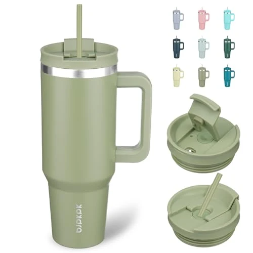 Specialty 40 oz Insulated Tumbler with Handle Straw High-End
