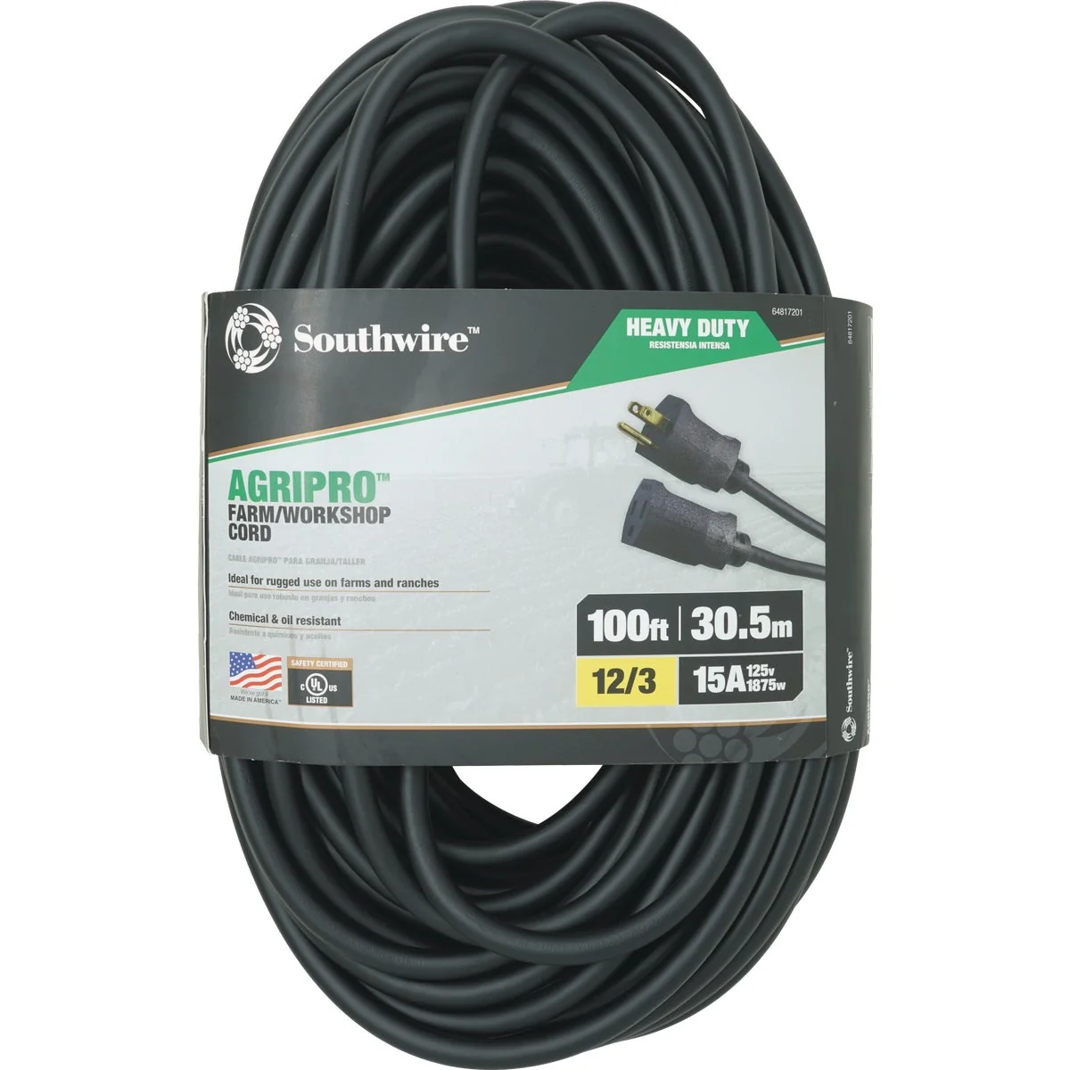 Functional Southwire AgriPro 100 Ft. 12 3 Heavy-Duty Farm Extension Cord Proven