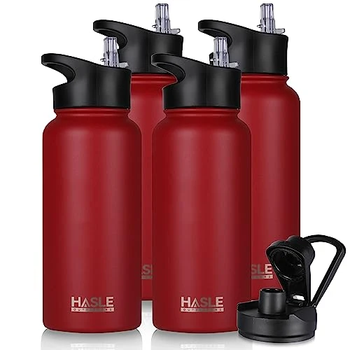 Responsible 32 oz Insulated Water Bottle Stainless Steel Double Walled Vacuum Sports Water Bottle with 2 Lids Crafted