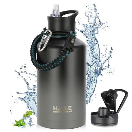 Smart Half Gallon Insulated Water Bottles 64 oz Solid