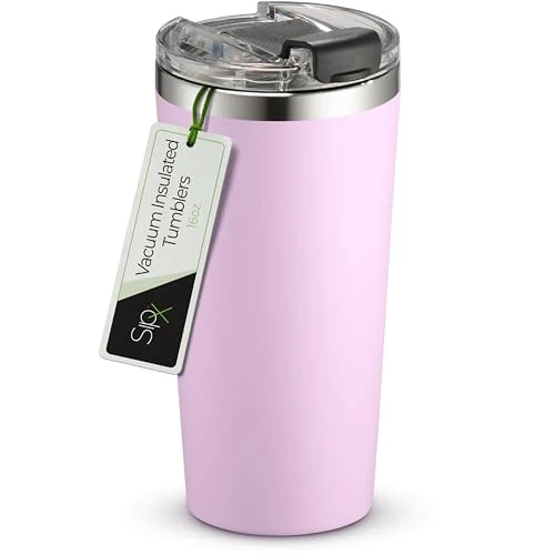 Versatile 16 oz Insulated Coffee Tumbler with Leakproof Lid Convenient