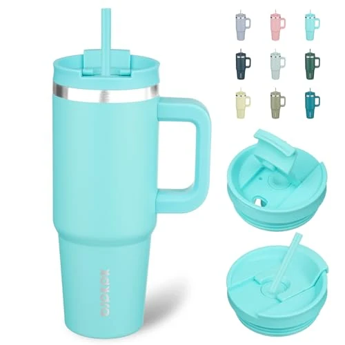 Unique 30 oz Insulated Tumbler with Handle Straw User-Friendly