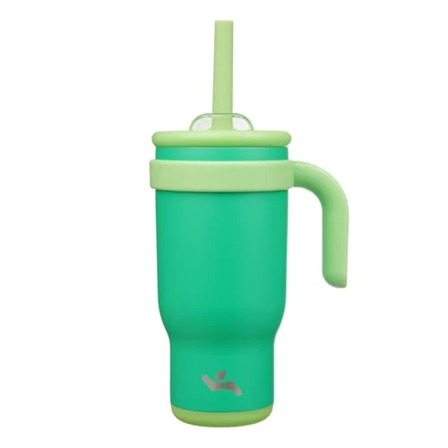Pure 18 oz Tumbler with Handle and Straw Elegant