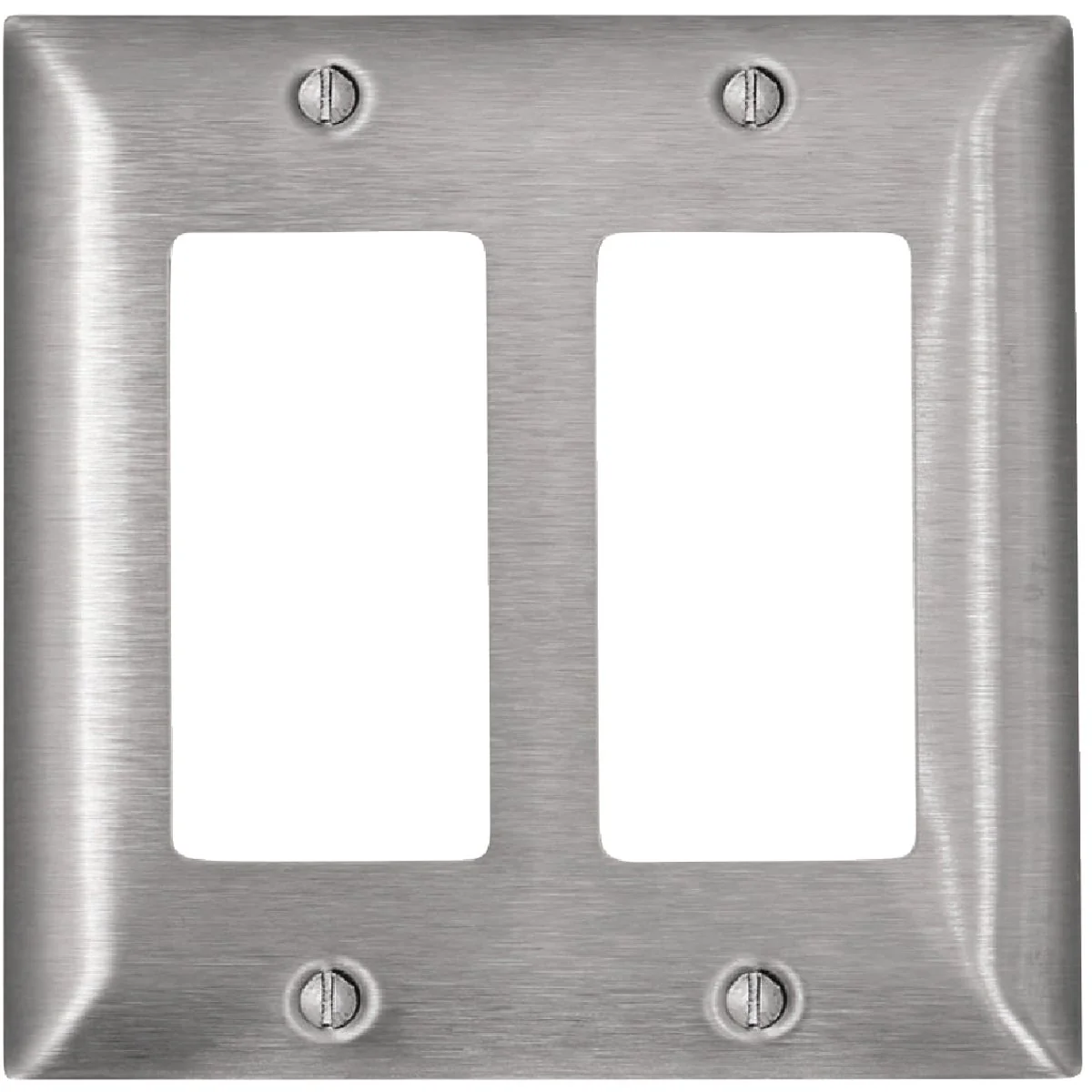 Unique Leviton Decora 2-Gang Stainless Steel Rocker Magnetic C-Series Decorator Wall Plate Stainless Steel Proven