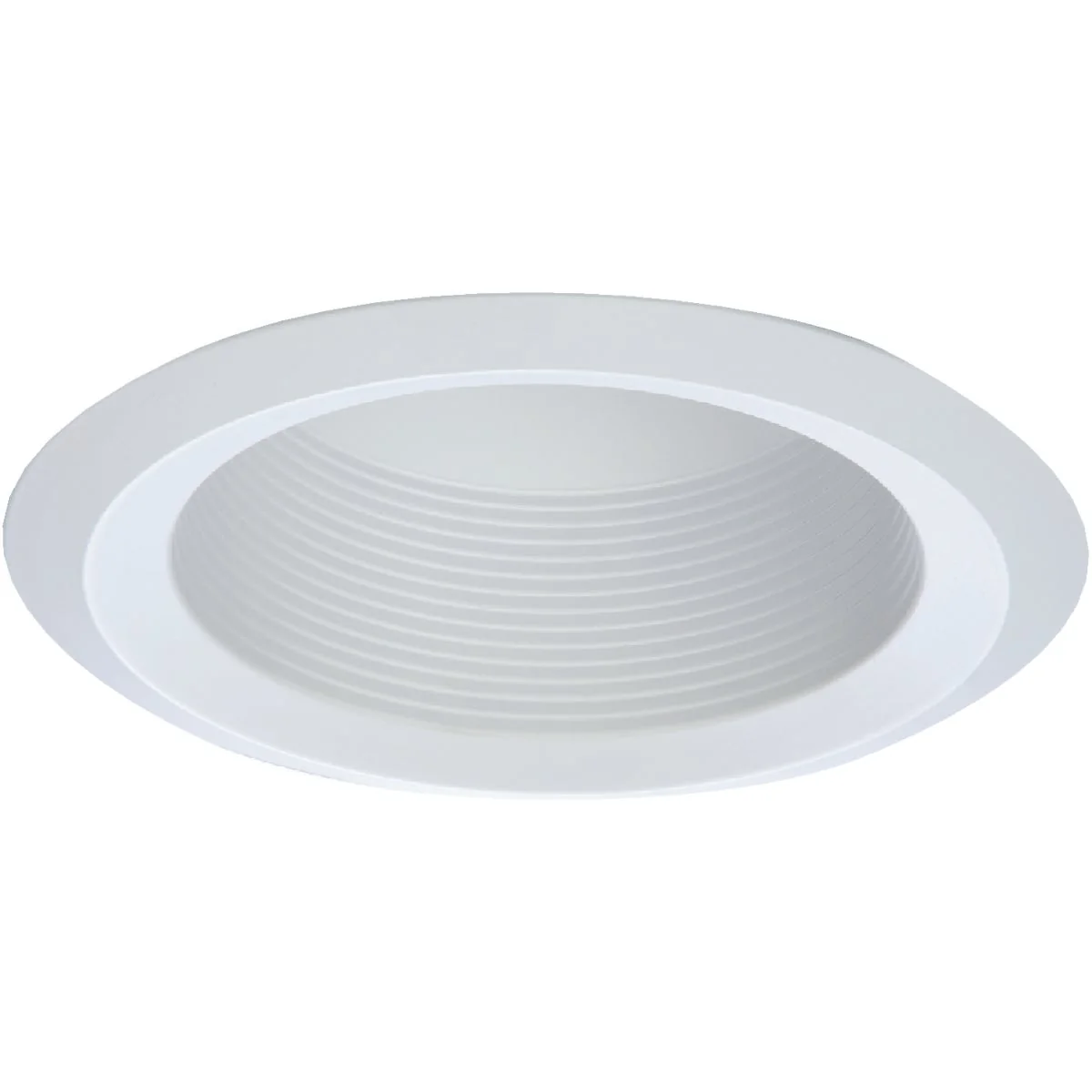 Specialty Halo 6 In. White Cone Baffle with Self-Flange Recessed Light Fixture Trim Exclusive