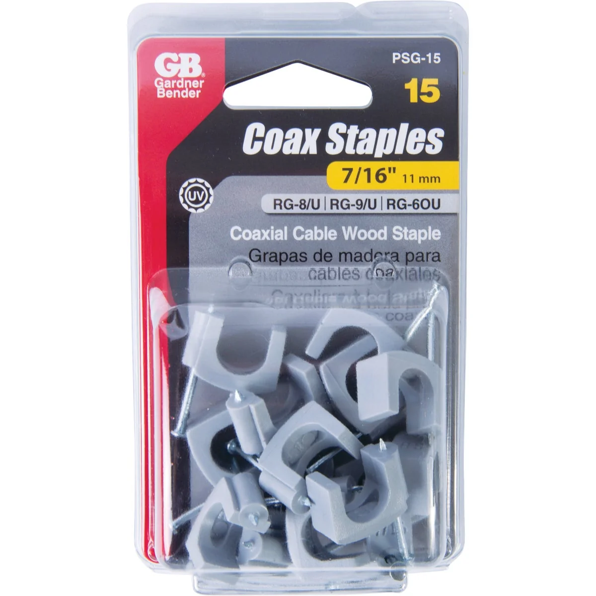 Exclusive Gardner Bender 7 16 In. Polyethylene Gray UV Resistant Coaxial Staple 15-Count Premium Material