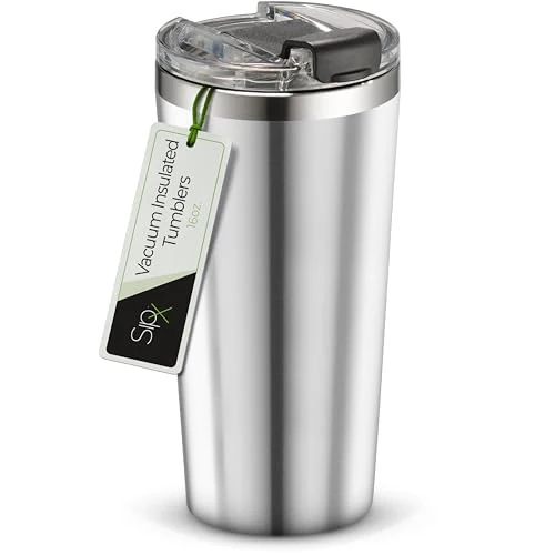 Powerful 16 oz Insulated Coffee Tumbler with Leakproof Lid Optimized