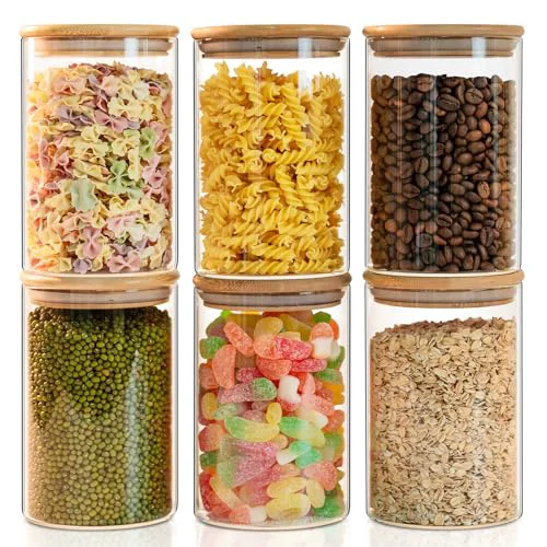 Professional Glass Food Storage Jars 6 6 Count Efficient