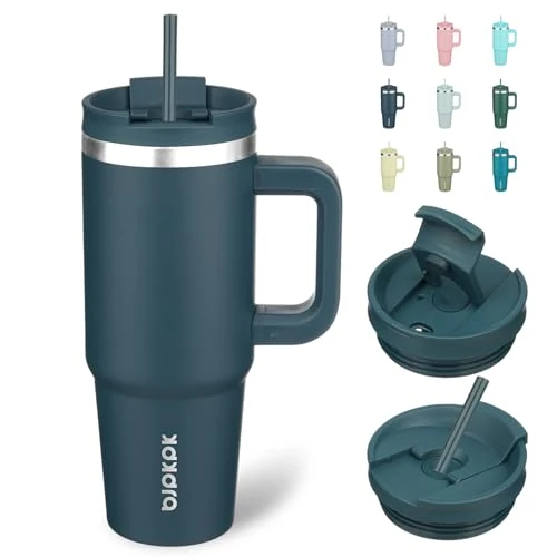 Innovative 30 oz Insulated Tumbler with Handle Straw High-End