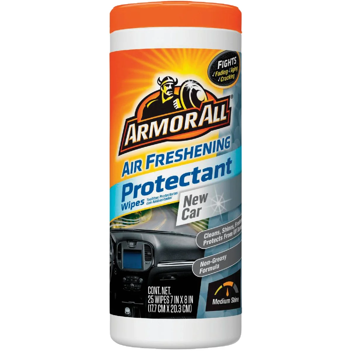 Reusable Armor All New Car Scent Air Freshening Protectant Wipe 25-Count Clean