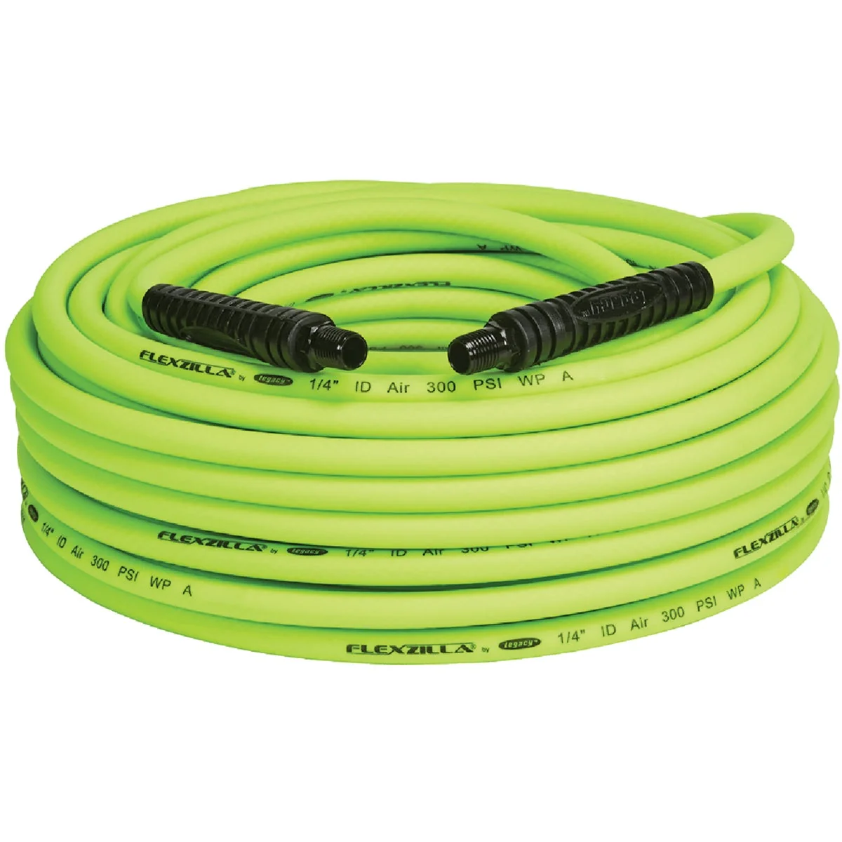 Stylish Flexzilla 1 4 In. x 100 Ft. Polymer-Blend Air Hose with 1 4 In. MNPT Fittings Excellent