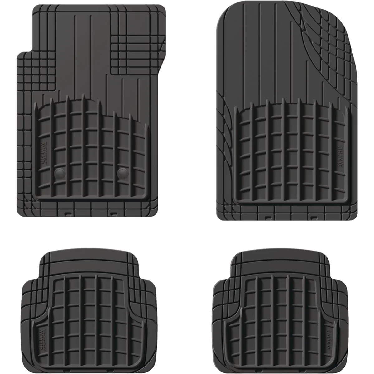 Innovative WeatherTech Trim-to-Fit Black Rubber Heavy-Duty Floor Mat 4-Piece Consistent