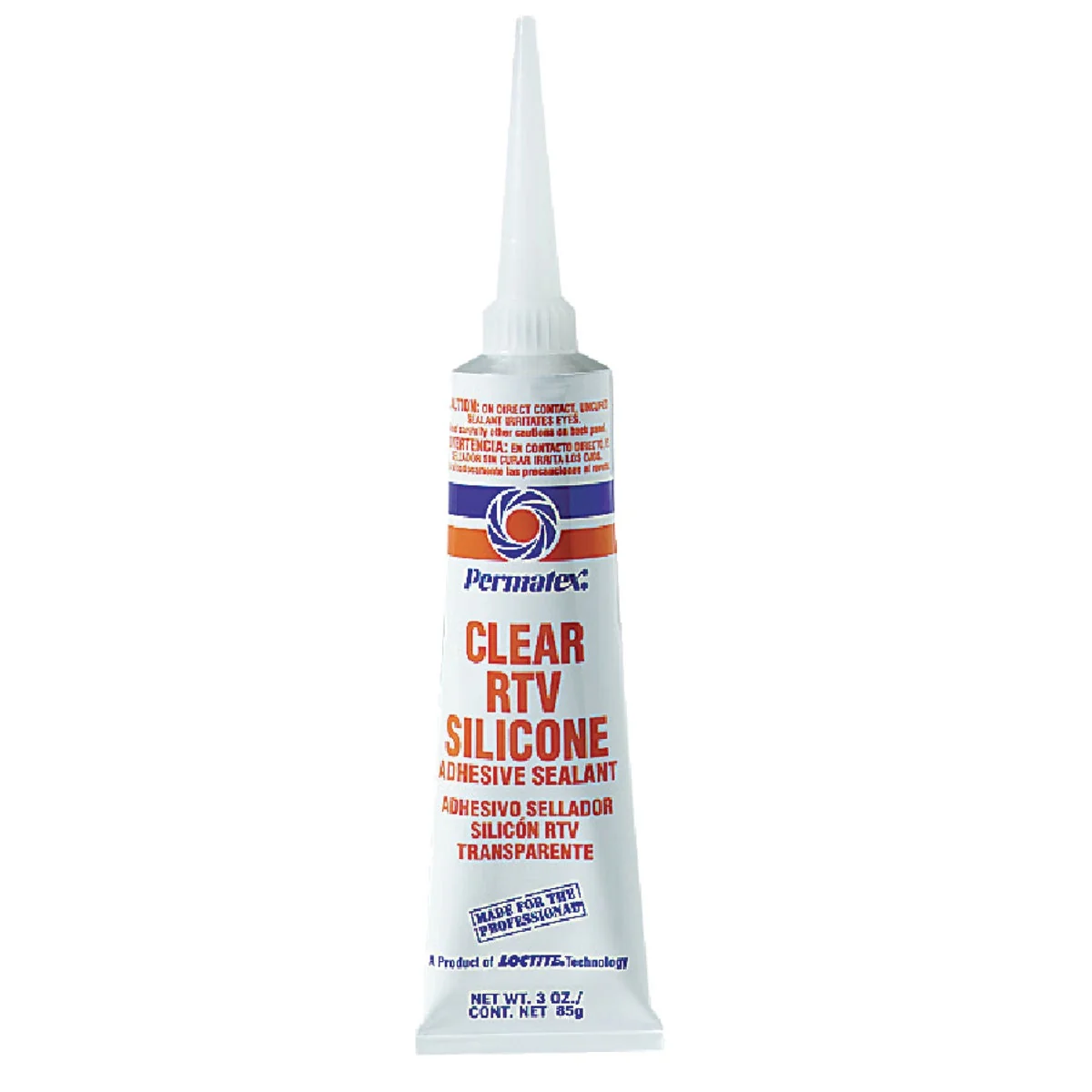 Flexible Permatex 3 Oz. Clear RTV Silicone Adhesive Sealant Long-Lasting