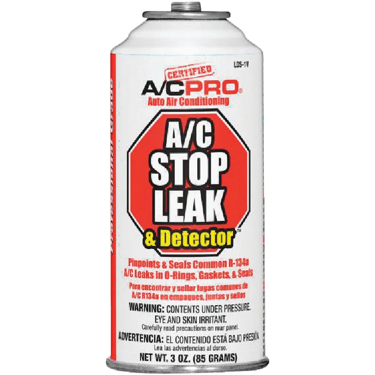 Reusable Quest 4 Oz. R-134a Refrigerant with Stop Leak Detector Unique