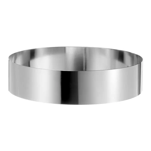 Advanced Round Cake Ring 8 x 2 Inch Seamless Stainless Steel Pastry Mousse Dessert Ring Mirror Coating for Baking Cooking Making Tool Trusted