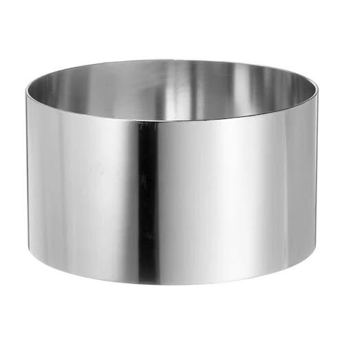 World-Class Round Cake Ring 3.5 x 2 Inch Seamless Stainless Steel Pastry Mousse Dessert Ring Mirror Coating for Baking Cooking Making Tool Organic
