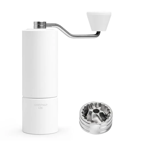 Traditional Chestnut C3S Manual Coffee Grinder with CNC Stainless Steel Conical Burr Capacity 25g Unique