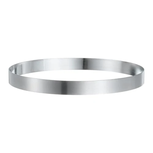 Clean Round Cake Ring 7.87 x 1 Inch Seamless Stainless Steel Pastry Mousse Dessert Ring Mirror Coating for Baking Cooking English Muffins Crumpet Making Tool Versatile