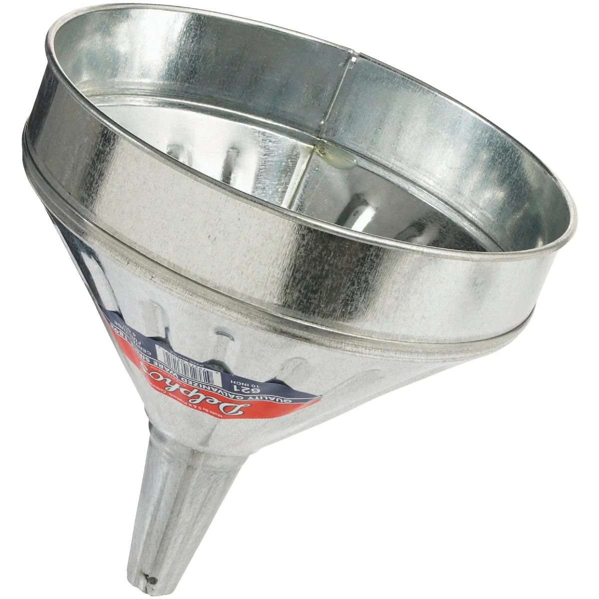 Original Delphos Heavy-Duty 6 Qt. Galvanized Steel Funnel with Center Spout Excellent