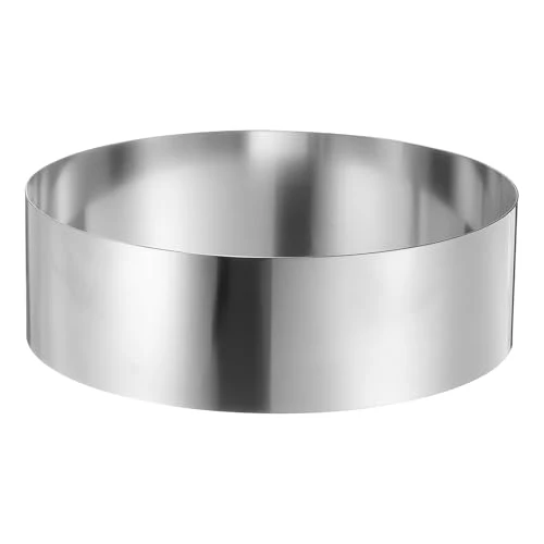 Traditional Round Cake Ring 9 x 2.75 Inch Seamless Stainless Steel Pastry Mousse Dessert Ring Mirror Coating for Baking Cooking Making Tool High-End