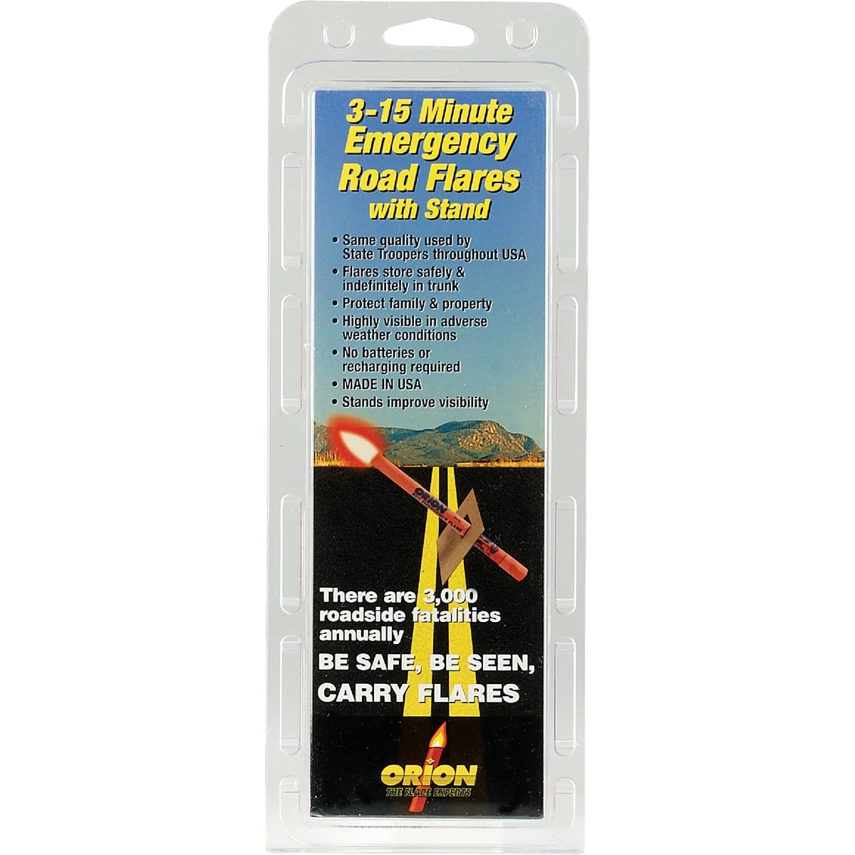 Elegant Orion Safety PlasTcap 15-Minute Flare 3-Pack Advanced