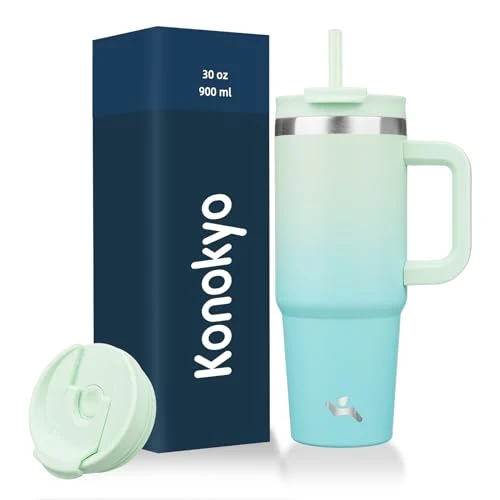 World-Class 30 oz Insulated Tumbler Water Bottle with Handle Reusable
