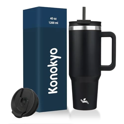 Practical 40 oz Insulated Tumbler Water Bottle with Handle Trusted