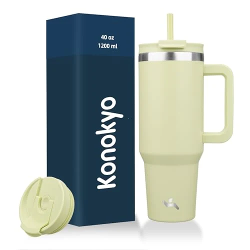 Efficient 40 oz Insulated Tumbler Water Bottle with Handle Durable