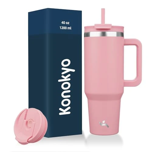 Environmentally Friendly 40 oz Insulated Tumbler Water Bottle with Handle Fashionable