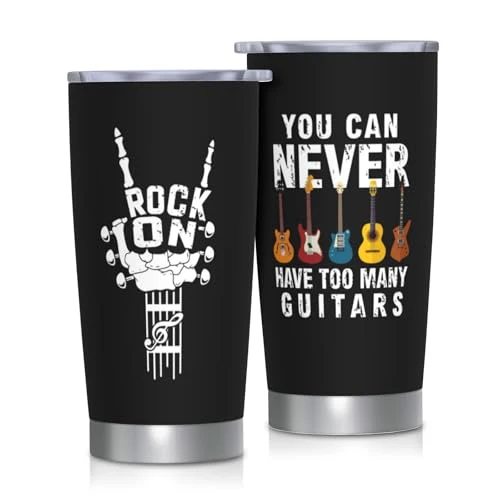 Original Design Guitar Gifts for Men Travel Coffee Mug Cups 20 Count Versatile